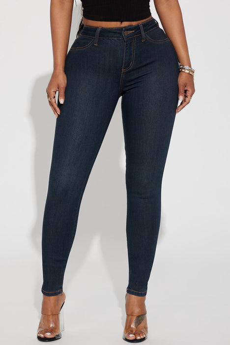 Buy Dark Blue Mid Rise Skinny Jeans for Women Online
